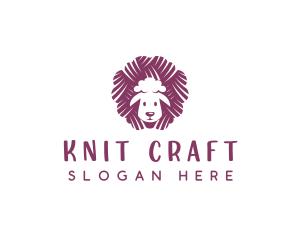 Sheep Embroidery Yarn logo design