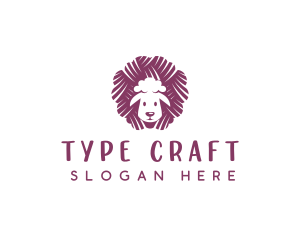 Sheep Embroidery Yarn logo design