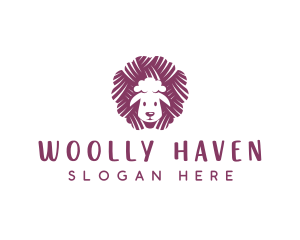 Sheep Embroidery Yarn logo design