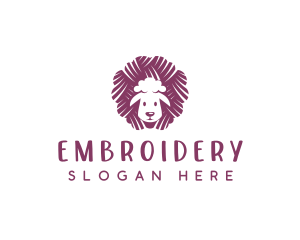 Sheep Embroidery Yarn logo design