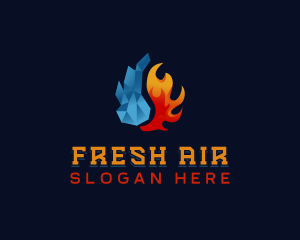 Fire Ice Element logo design