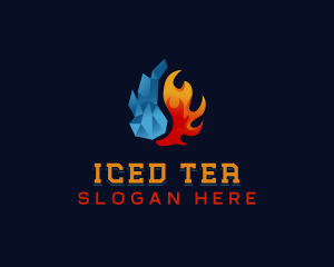 Fire Ice Element logo design