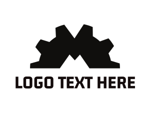 Gear - Gear Letter M logo design