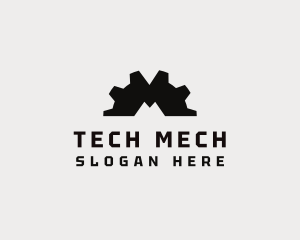 Mechatronics - Mechanic Cogwheel Gear logo design