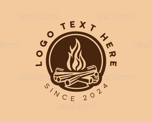 Outdoor Survival Bonfire Logo