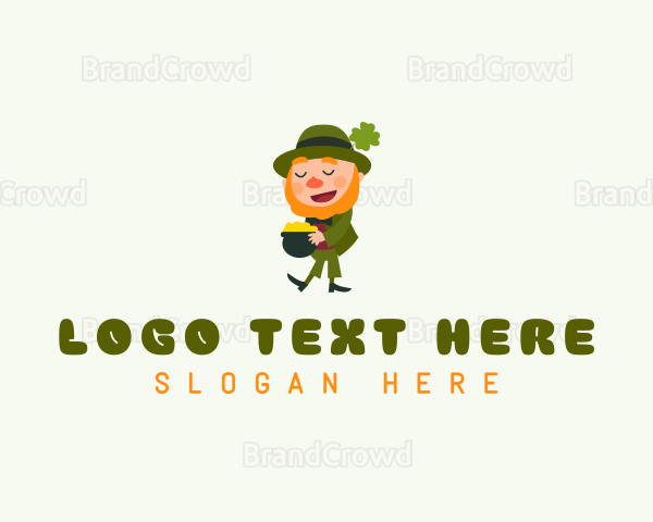 Gold Treasure Leprechaun Logo