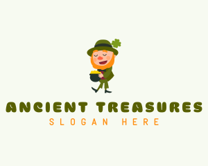 Gold Treasure Leprechaun  logo design