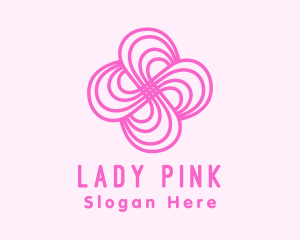 Pink Flower Pattern logo design