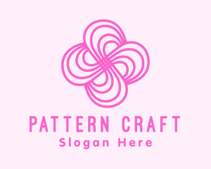 Pink Flower Pattern logo design