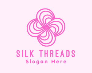 Weaving - Pink Flower Pattern logo design