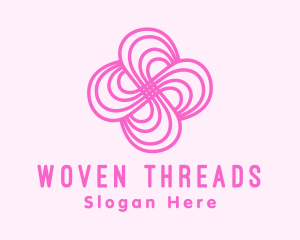 Woven - Pink Flower Pattern logo design