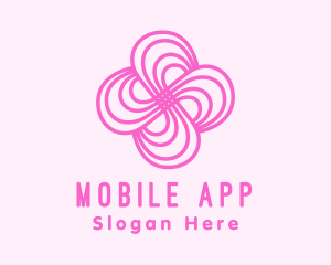 Woven - Pink Flower Pattern logo design