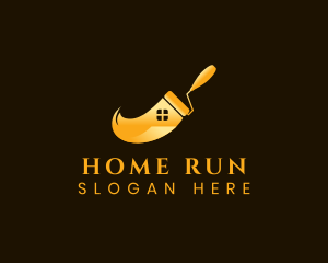 Home Paint Roller Painter logo design