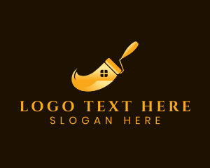 Paint Roller - Home Paint Roller Painter logo design