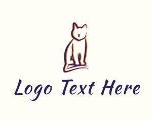 Kitty - Feline Cat Animal logo design