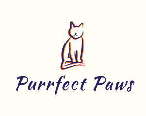 Feline Cat Animal logo design