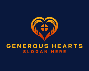 Giving - Heart Foundation Hand logo design