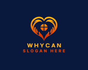 Social Worker - Heart Foundation Hand logo design