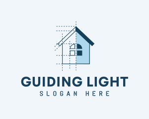 House Blueprint Construction logo design