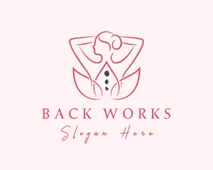 Back - Lady Flower Massage logo design