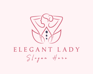 Lady Flower Massage logo design