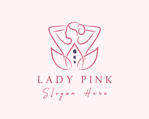 Lady Flower Massage logo design