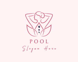 Spa - Lady Flower Massage logo design