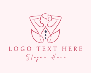 Woman - Lady Flower Massage logo design