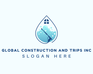 Housekeeper - Droplet House Wash logo design