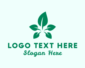 Plantation - Nature Vegan Leaf logo design