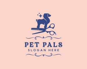 Pet Dog Grooming logo design