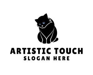 Cute Kitten Cat logo design