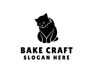 Cute Kitten Cat logo design