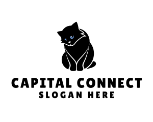 Cute Kitten Cat logo design