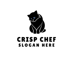 Cute Kitten Cat logo design