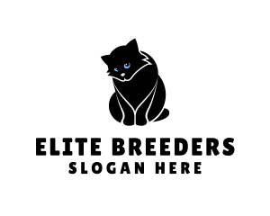 Cute Kitten Cat logo design