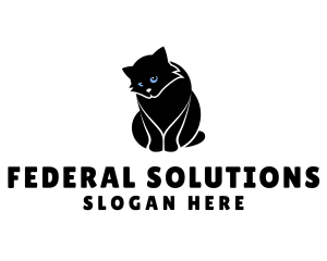 Cute Kitten Cat logo design