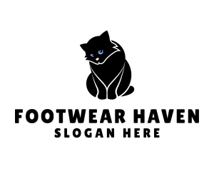 Cute Kitten Cat logo design