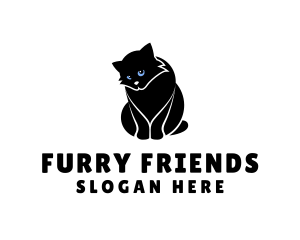 Furry - Cute Kitten Cat logo design