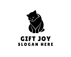 Cute Kitten Cat logo design