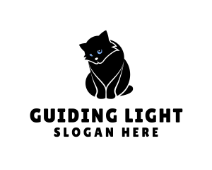 Cute Kitten Cat logo design