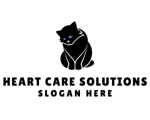 Cute Kitten Cat logo design