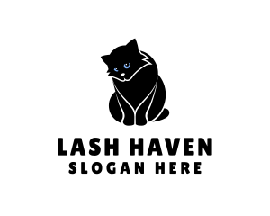 Cute Kitten Cat logo design