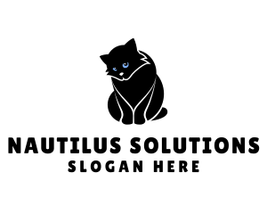 Cute Kitten Cat logo design