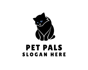 Cute Kitten Cat logo design