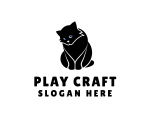 Cute Kitten Cat logo design