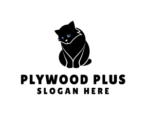 Cute Kitten Cat logo design