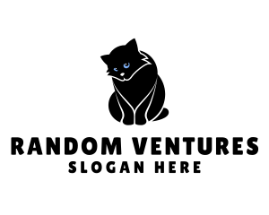 Cute Kitten Cat logo design