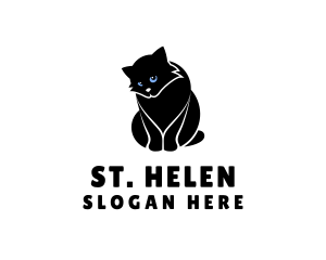 Cute Kitten Cat logo design