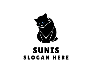 Cute Kitten Cat logo design